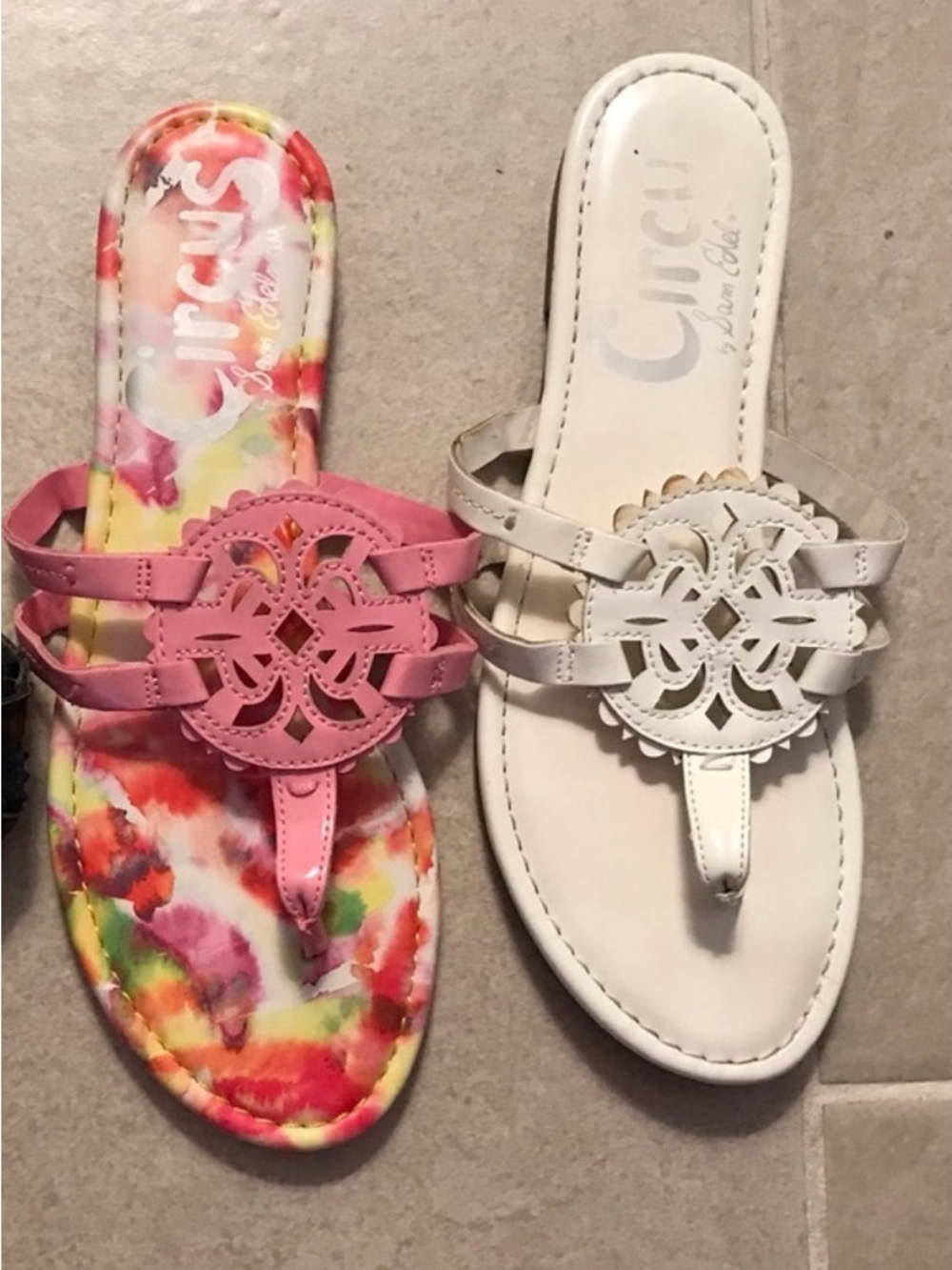 2 Pair - Circus by Sam Edelman Pink, and White Sandals
